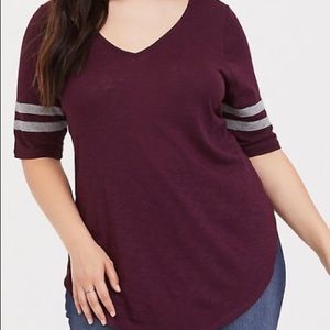 Women’s Plus size football tunic tee